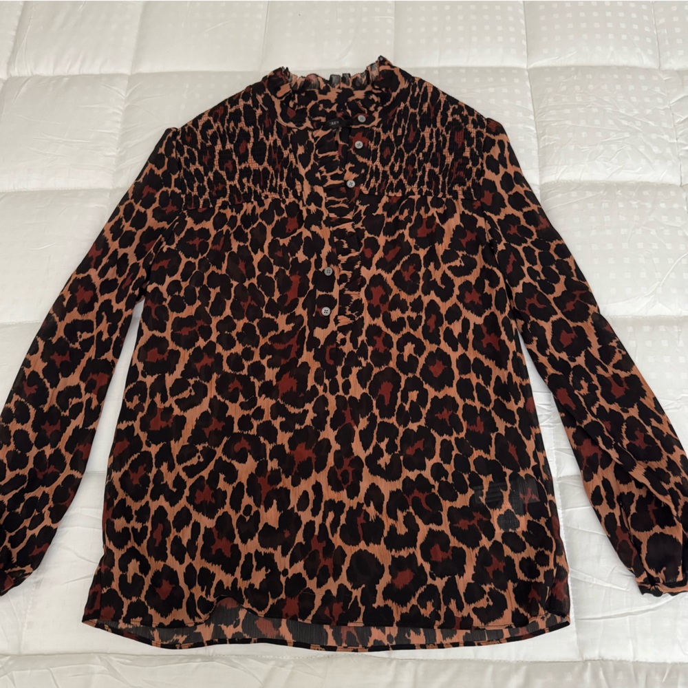 NWT J.Crew leopard blouse